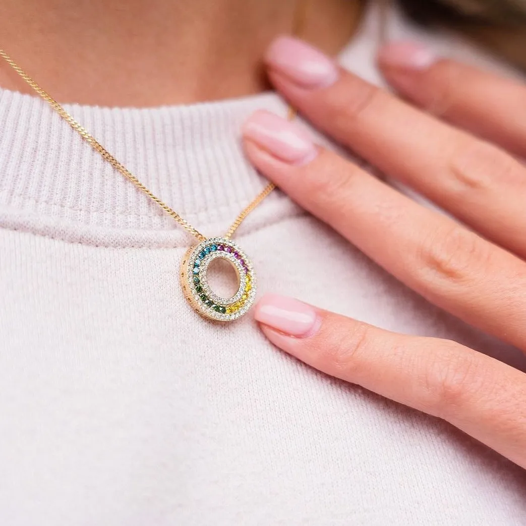 Rainbow Circle of Life Pendant