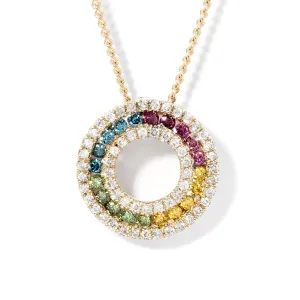 Rainbow Circle of Life Pendant